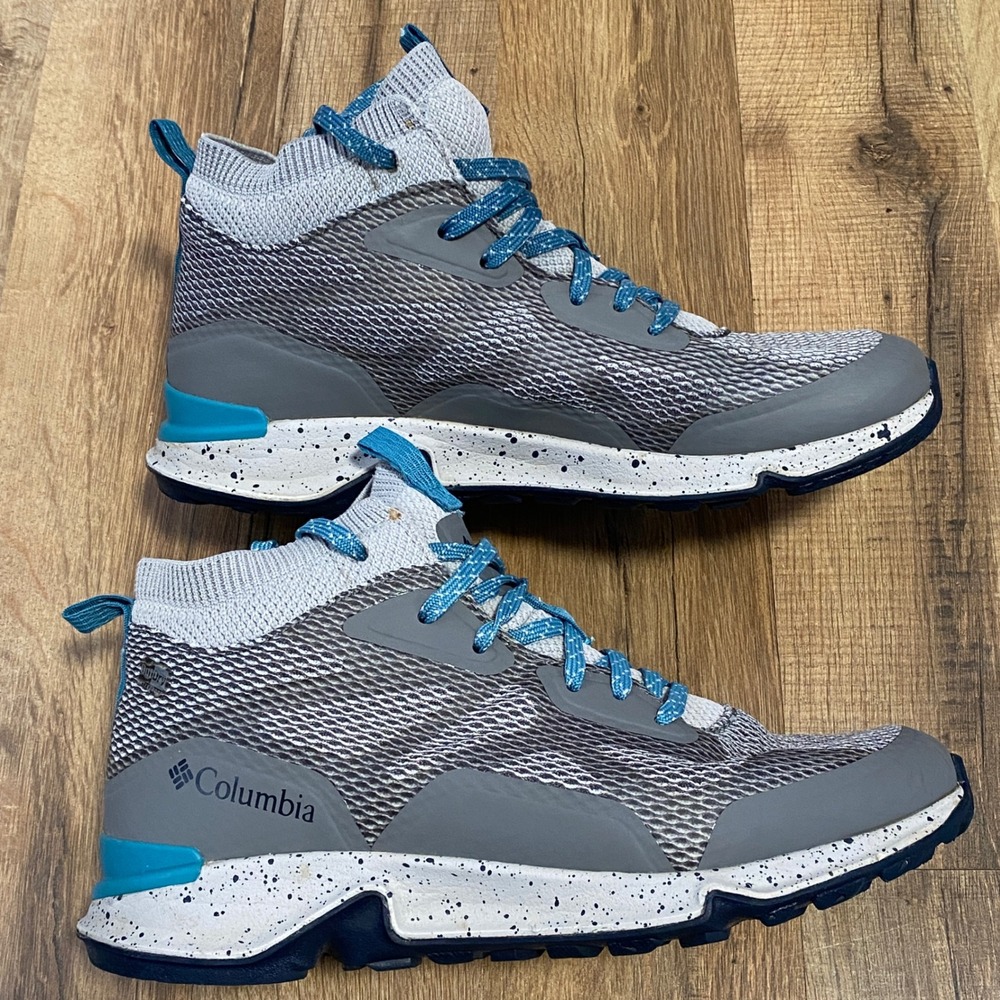 Columbia OutDry Womens Grey Blue Waterproof Hiking Shoes Size 6.5 - Picture 6 of 8